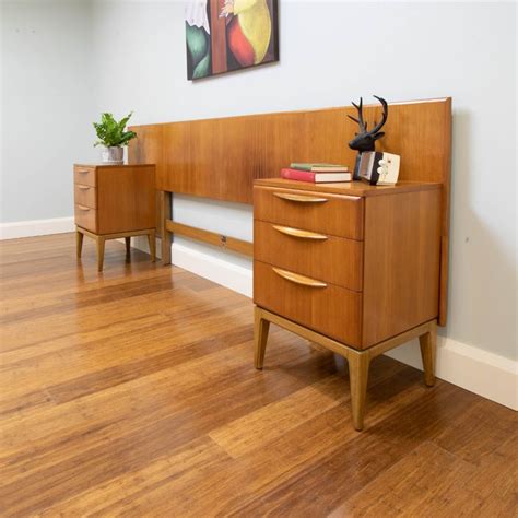 bedhead with side tables.